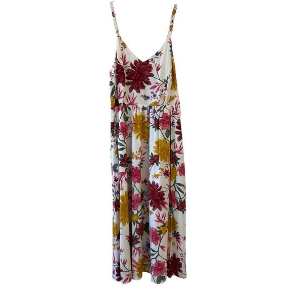 NEW Old Navy Floral Maxi Dress Spaghetti Straps Smocked w/Pockets - Picture 1 of 12